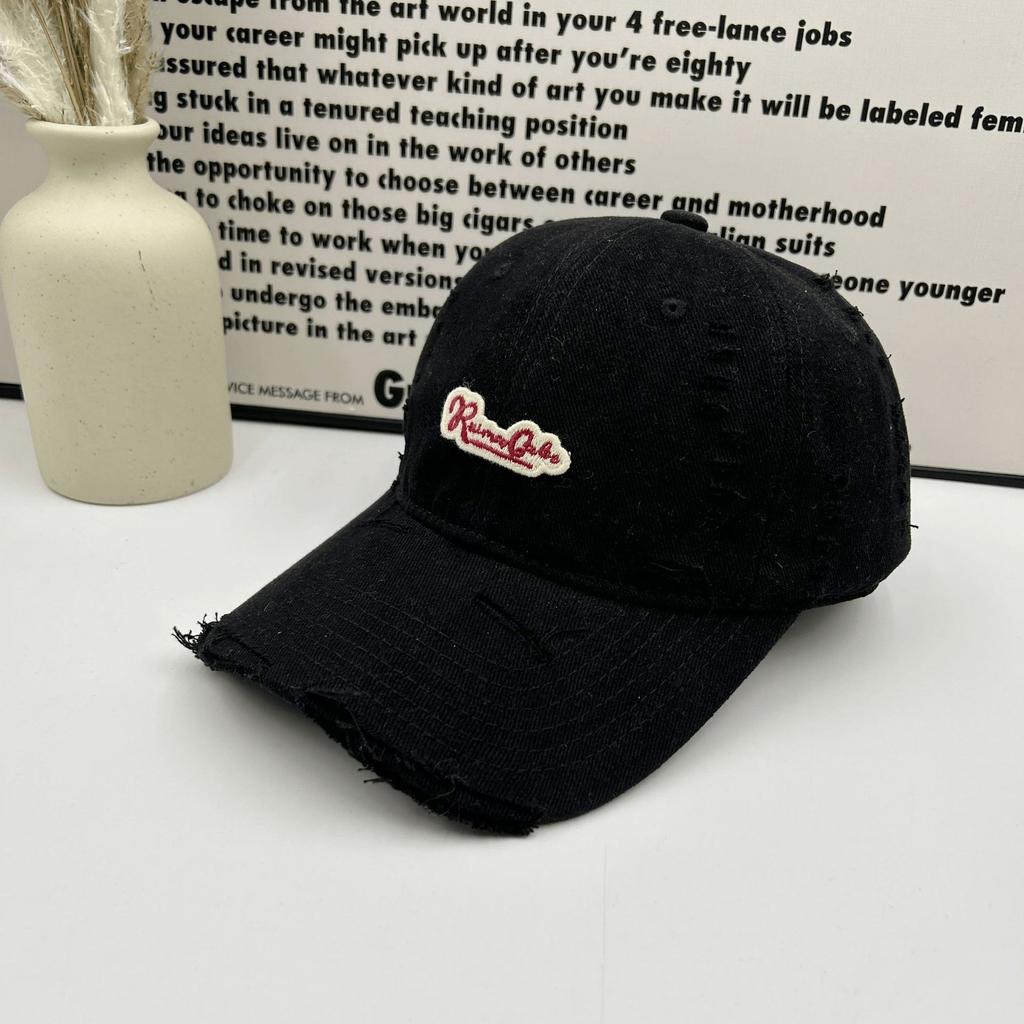New versatile cap men and women couples baseball cap deep top hard top letter embroidery spring and summer sunshade