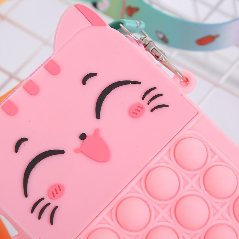 Новая сумка-пузырь для девочек, кошелек принцессы, мягкая силиконовая сумка через плечо, детский рюкзак с милым котом, игрушки для снятия стресса, сумка на плечо