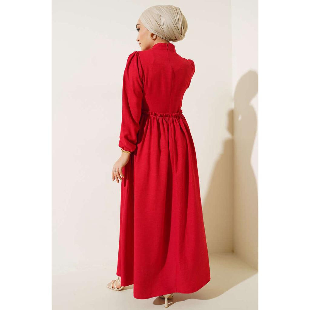 Dress With Lace Mesh Front Detail