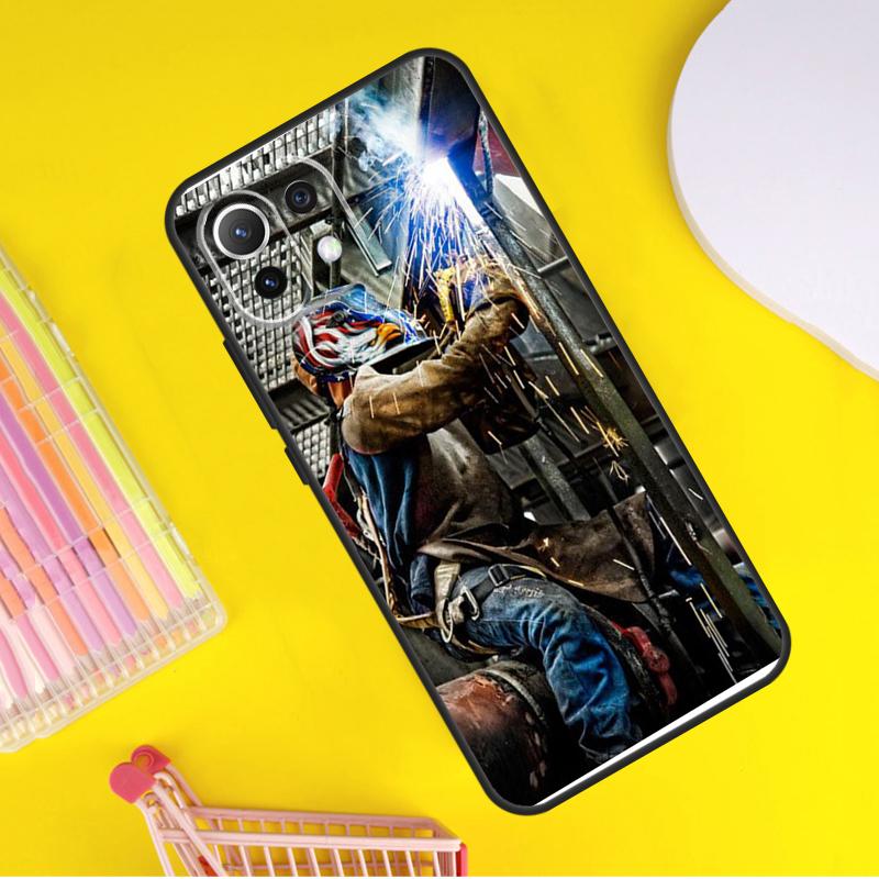 Сварщик Сварка Горячий Металл Рабочий Чехол Для Xiaomi 13 14 Ultra 11T 12T 13T 14T Pro POCO X7 Pro X3 X5 F3 F5 F6 M6 X6 Pro Чехол