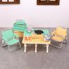 1:12 Dollhouse Miniature Camping Picnic Set Folding Chair Gas Stoves Model Decor Toy Doll House Accessories