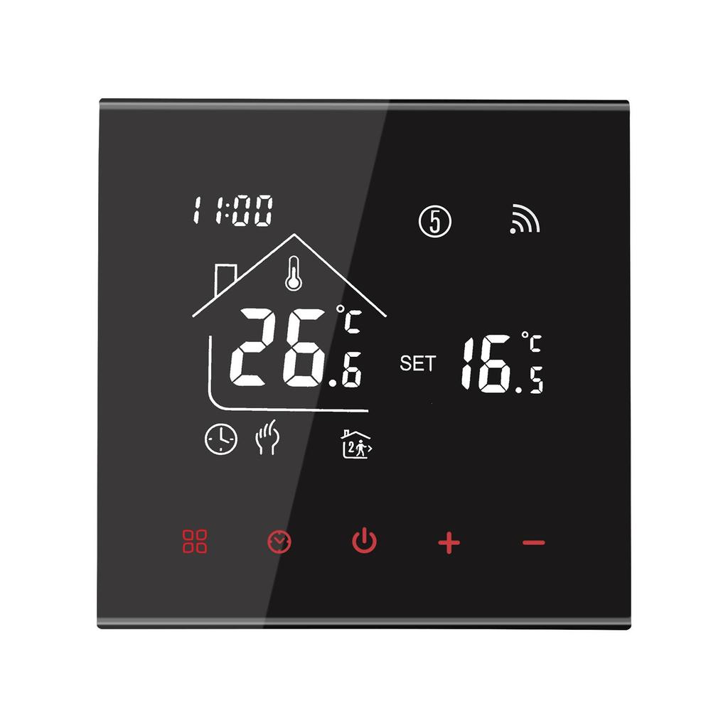 Smart Thermostat for Electric Floor Heating 16A LCD Touch Screen Temperature Controller Voice Control by Alexa/Google Home