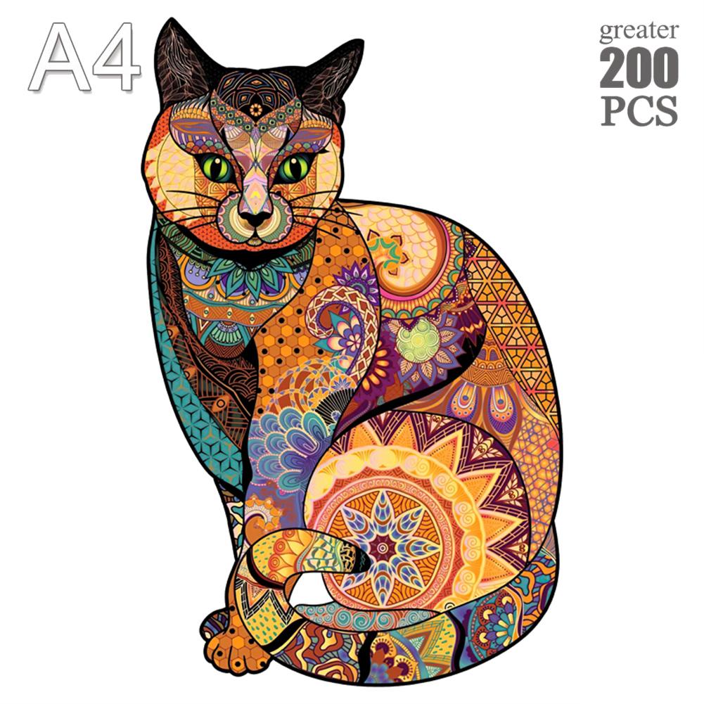 Нетоксичная деревянная головоломка с животными для взрослых и детей A3 A4 A5 3D дерево DIY поделки в форме Рождественский подарок Деревянная пазл-головоломка Подарки Новое