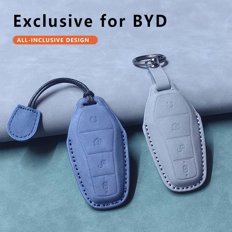 Чехол-оболочка для брелока автомобиля Fob Для BYD Song Plus Atto 3 Han EV Tang DM Qin Seal Dolphin Прочные Роскошные Бесключевые Аксессуары