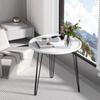 Скандинавский круглый кофейный столик из нержавеющей стали, приставной столик-консоль для дивана, мебель для гостиной, журнальный столик у окна