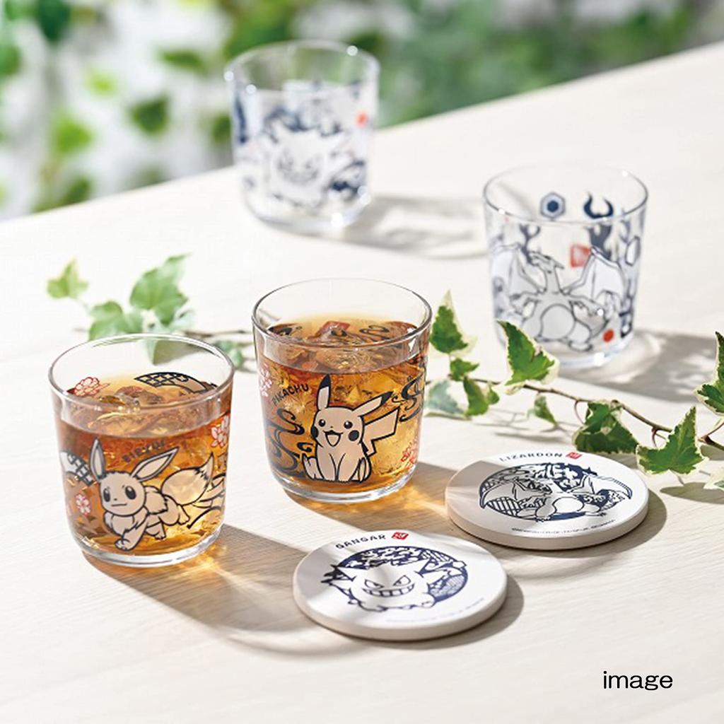 Kaneshotouki Gengar Glass Cup Tumbler 8cm Paper Cutout 140164 "Pokemon"