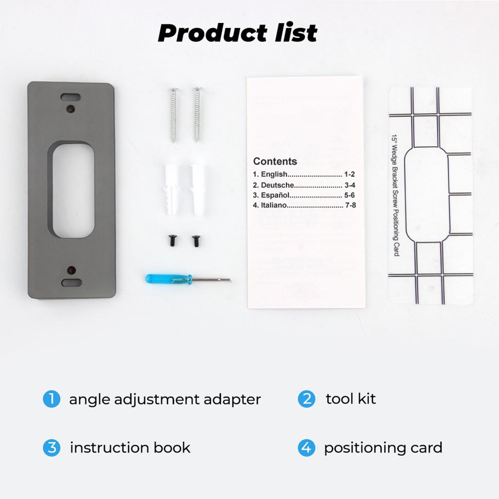 Upgrades Doorbell Mount Easy Installation Doorbell Support Convenient Doorbell Hold PC Improve Home Security Easily