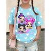 Kpop Style Short-Sleeve T-Shirts for Girls Funny Gift for Kids Summer Short Sleeve Tops Casual Round-Neck Outdoor Girls Clothes