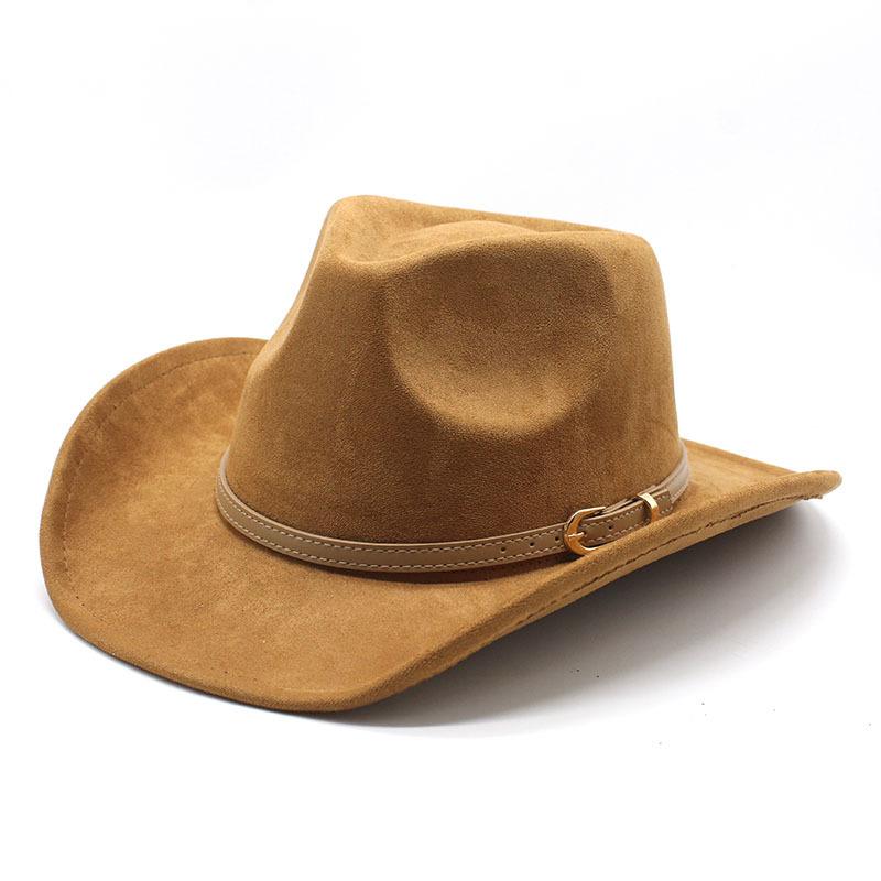 Minority Suede Hat Belt Men's Women's Couple Hat Western Cowboy Top Hat