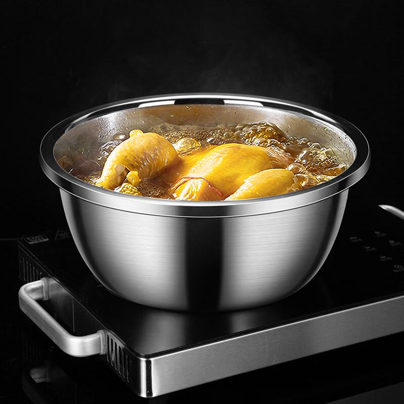 Lion Search 304 Stainless Steel Mixing Bowl with Glass Lid