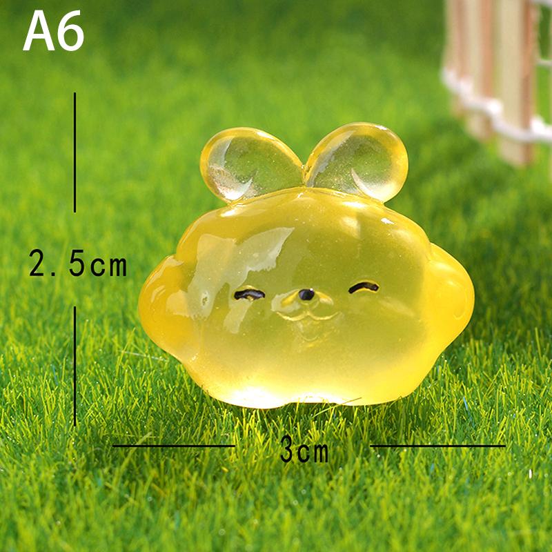 1 шт. Мини светящиеся милые животные микро украшения миниатюрные животные горшечные украшения домашние микро ландшафтные аксессуары