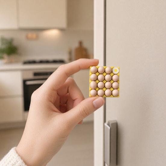 3D Egg Holder Refrigerator Magnet, Farmhouse Egg Tray Decorative Fridge Magnet, Memo Notes Photo Holder for Home Kitchen Office
