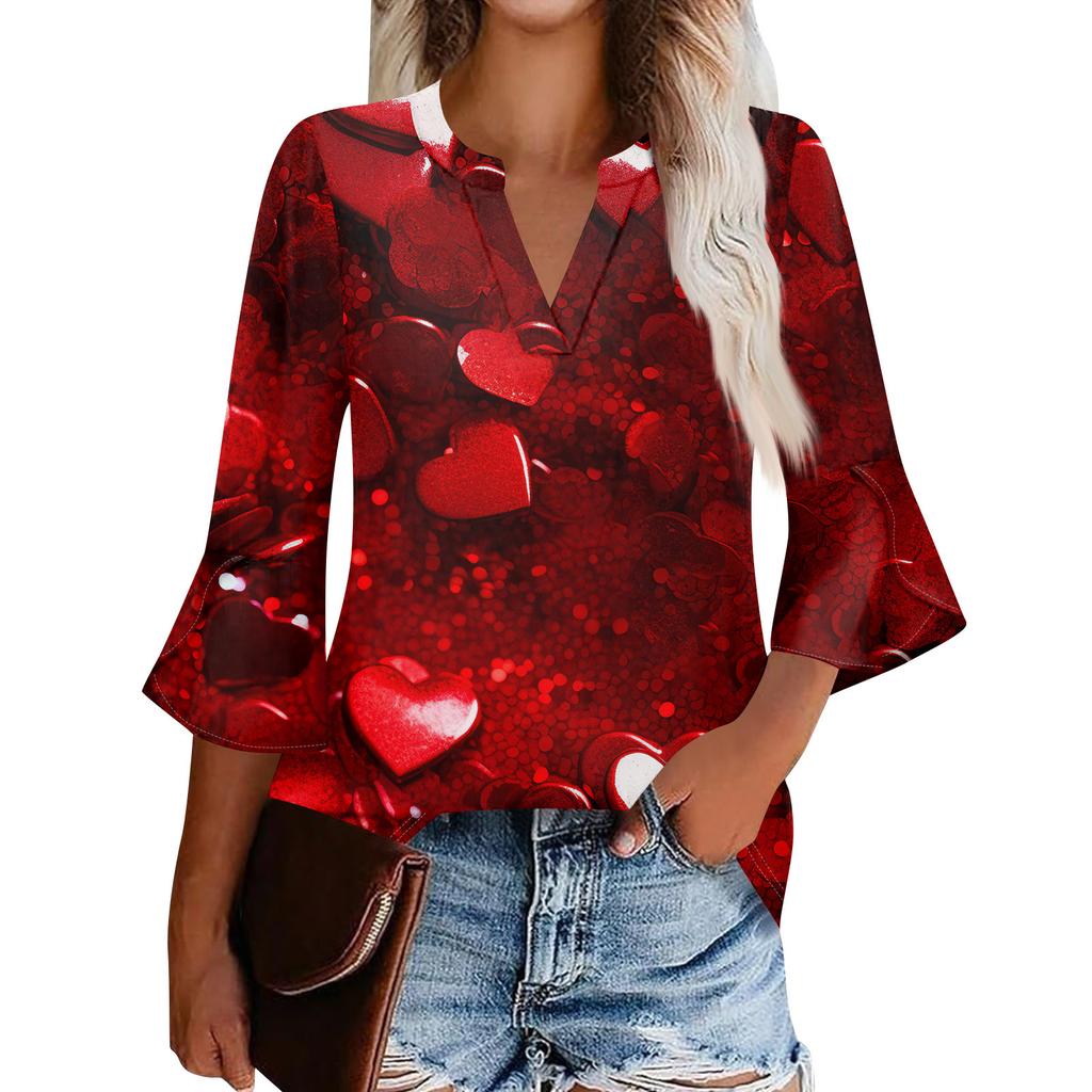 Женская рабочая рубашка с плиссировкой и рукавом 3/4, рубашка с V-образным вырезом, повседневная рубашка с завязками на талии, деловая рубашка