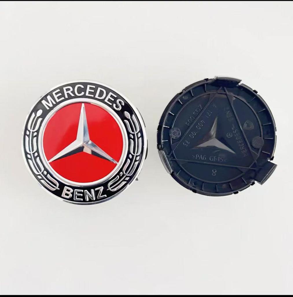 ATOW5 4 replacement parts of 75mm wheel hub cover logo, car wheel center cover wheel outer sticker, suitable for Mercedes Benz A, B, C