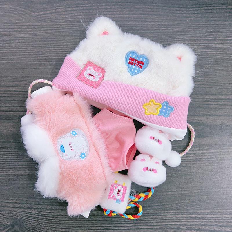 Юкине Мику 20 см Сменная хлопковая кукла с набором Фуфу Розовый Мяу-Мяу