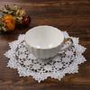 Banquet Decor Lace Round Shape Coasters for Kitchen Table Cotton Napkin Embroidery Table Cloth