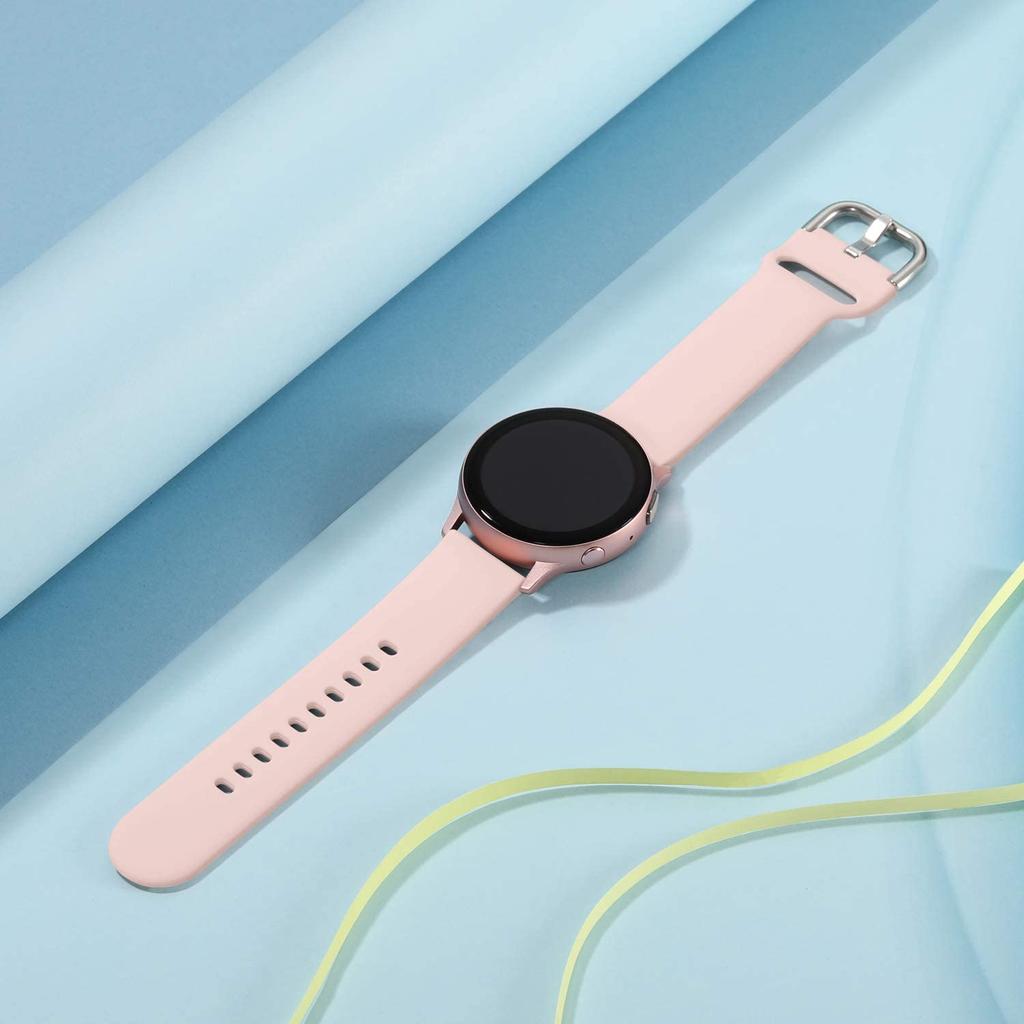 Силиконовый ремешок 20 мм 22 мм для Samsung Galaxy Watch Active 2 Watch 3 45 мм 42 мм Gear S3 ремешок для часов браслет-ремешок для Amazfit bip Huawei Watch GT 2 2e pro