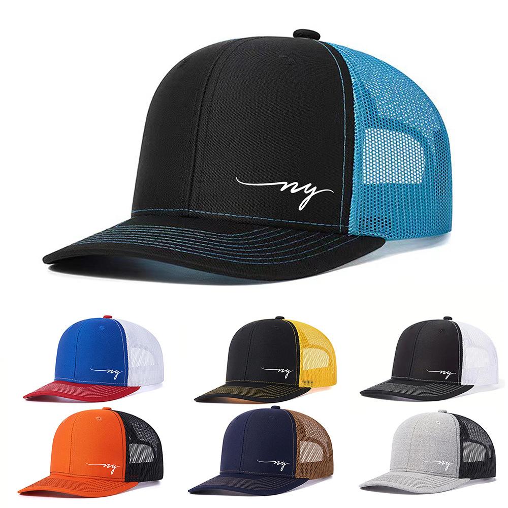 Hot Stamping Creative Design Baseball Cap Micro-Bend Richardson Truck Driver Hat Sports Breathable Mesh Cap
