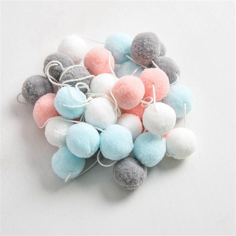 Украшения для комнаты Декоративный меховой шарик Гирлянда Цветная детская комната Дом DIY