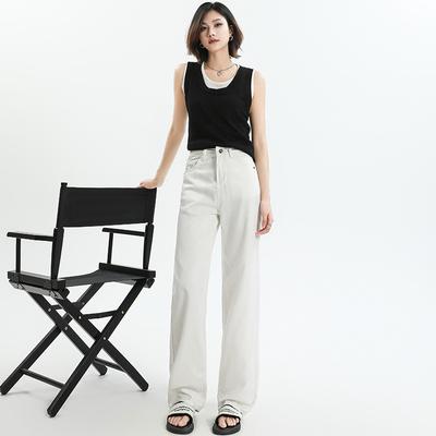 Теннисные джинсы Джинсы с тройной защитой Женские Весенние Джинсы с высокой посадкой Свободные Широкие джинсы Женские Весенние Широкие джинсы Женские Весенние