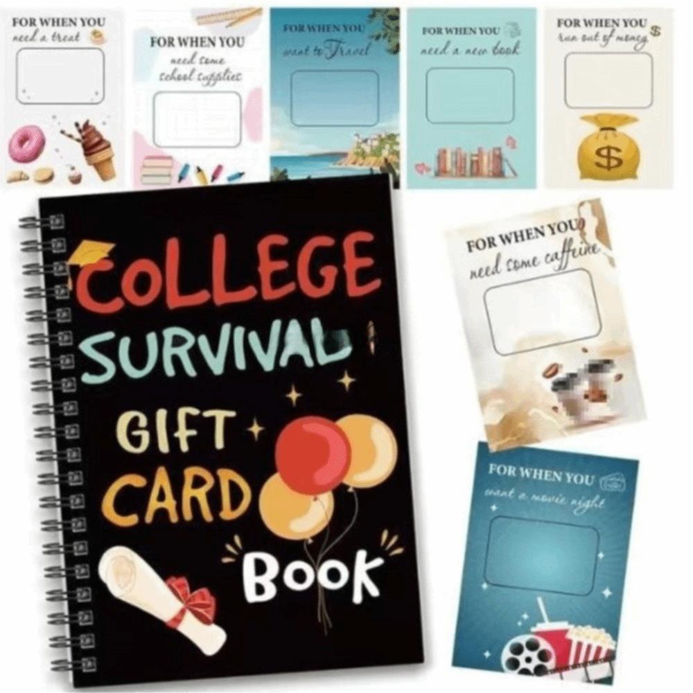 Vertical Coil College Survival Book Portable Spiral-Bound Notebook Festive Gift Card Book School