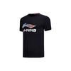 Li Ning Sports Fashion Series Logo Print Round Neck Short Sleeve T-Shirt Men Tops Black AHSN193-2