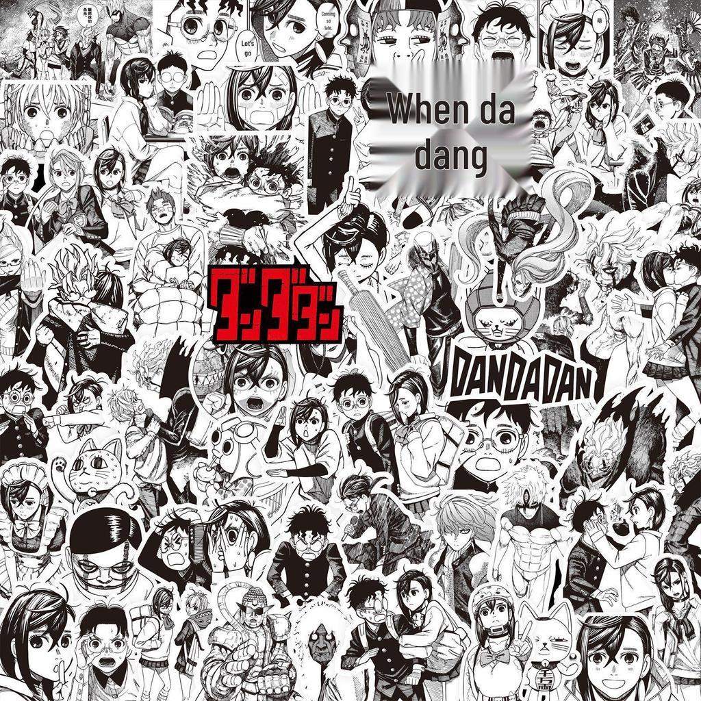 1000 черно-белых аниме-наклеек: Demon Slayer, One Piece и многое другое для украшения блокнота