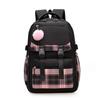 Schoolbag fresh and sweet student schoolbag fashion trend plaid backpack multi-function travel computer backpack spot wholesale