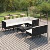Day and Night - Day and Night Garden Furniture Set 8 Pieces and Black Synthetic Rattan Cushions