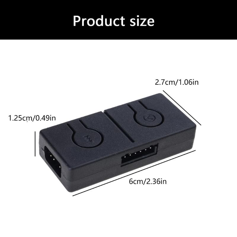 5V 3-контактный ARGB Конвертер 5V в 12V ARGB Передача 3-контактный в 4-контактный ARGB Адаптер-разветвитель для вентилятора с ARGB подсветкой