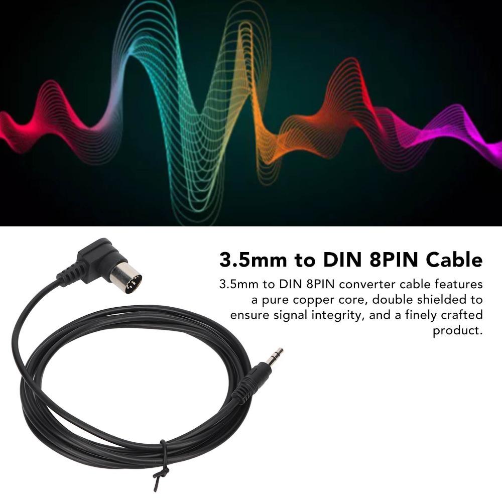 5.9ft 3.5mm to DIN 8PIN Cable 3.5mm to DIN 8PIN Converter Cable Musical Instrument Use