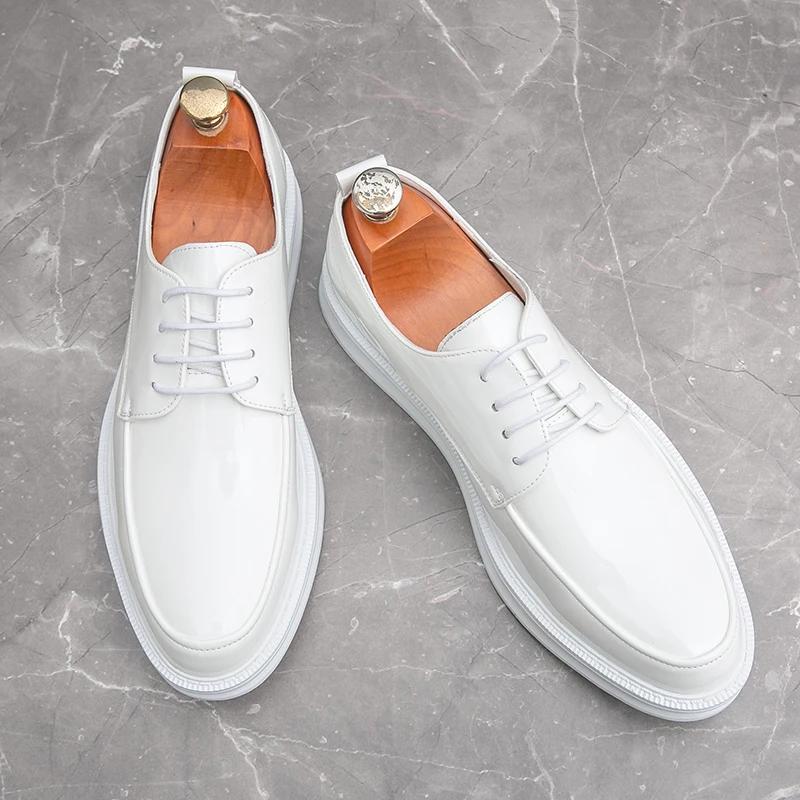 Fashion Handmade Leather Fashion Shoes Men 2024 New Men Casual Oxfords Shoes Brand Business Men's Sneakers Classic Men Shoes for Wedding