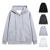 Men's Hooded Jacket Loose Fit Casual Coat with Zipper Adjustable Drawstring Hood Long Sleeve Sweatshirt for Sports Travel Parties