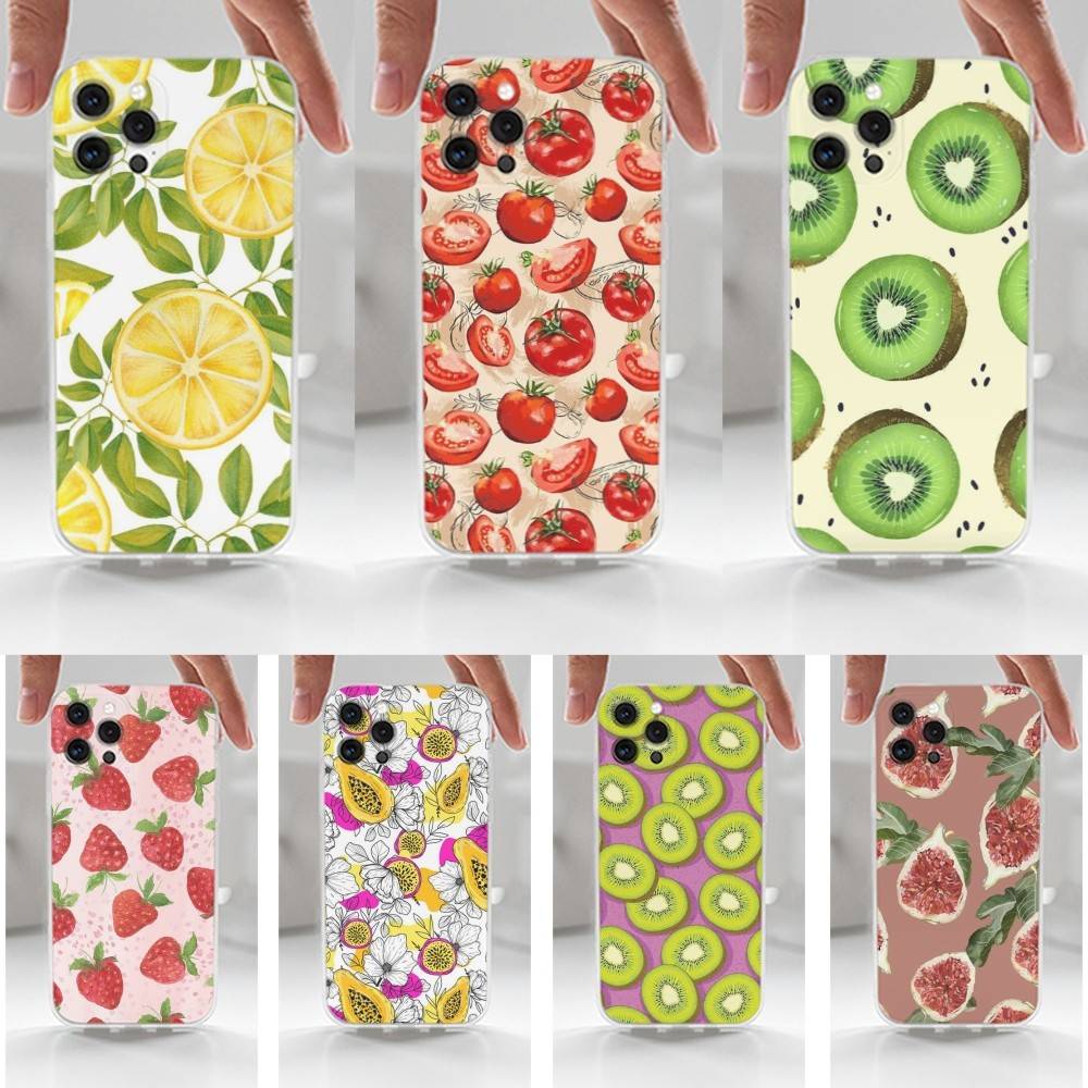 Фруктовая P-Раскраска Для iPhone 12, Mini, 16, X, 13, XR, 15, Pro, 17, Plus, 11, Max, 14, SE, XS, Прозрачный Мягкий Чехол