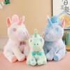 Colorful Unicorn Plush Toy Tie-dye Pony Doll Symphony Sleeping Pillow Children's Birthday Gift Ragdoll