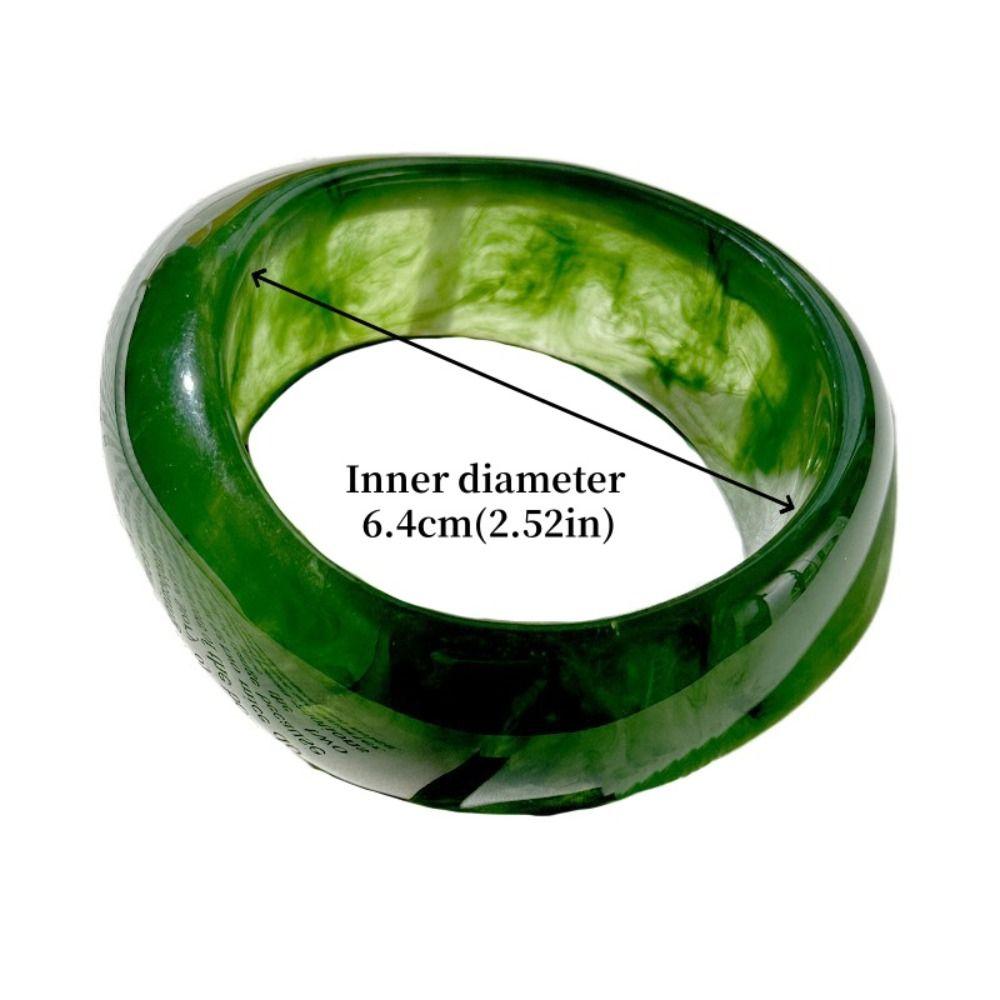 Irregular Resin Bangles Bohemian Retro Hand Ring Creative Chunky Bracelets  Girls