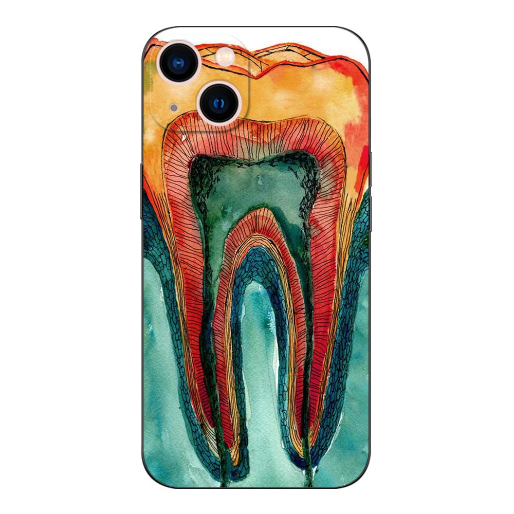 Black tpu Case For Xiaomi Redmi 9T Note 9T Note 10 8 8T 7 5G 4G Pro 10S Dentist tooth pattern