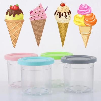 1 шт. Чашка для пинты мороженого Чашки для мороженицы Ninja Creamie Многоразовая банка для хранения контейнеры для пинты мороженого с герметичной банкой Мейсона