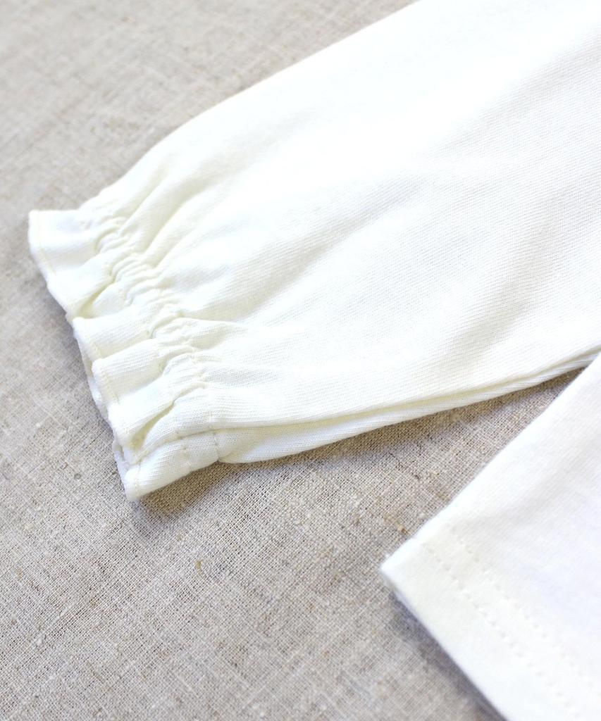 CSNN. Классическая длинная футболка с воротником-жабо 31331004 для девочек