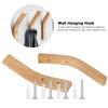 2PCS Wooden Wall Mounted Hook Coat Hat Towel Hanger Rack Key Hanging Hooks