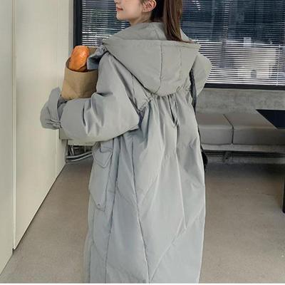 Женские зимние пальто и куртки, свободные парки средней длины с женским черным топом с капюшоном