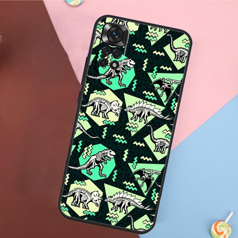 Чехол с рисунком скелета динозавра для Xiaomi Redmi Note 13 Pro 14 12 11 9 10 9S 10S 11S 12S Redmi 14C 10C 12C 13C