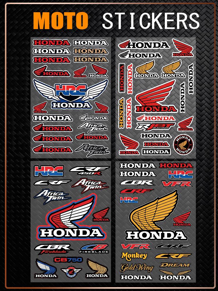 AAAHM1 ДЛЯ HONDA RACING Долговечная Водонепроницаемая Светоотражающая Наклейка Маскировка Царапин Подходит для Мотоцикла Автомобиля Шлема Холодильника Стакана для Воды Декали