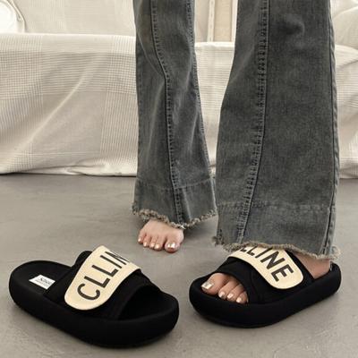 Ретро шлепанцы для женщин летние уличные повседневные универсальные с открытым носком на толстой подошве пляжные сандалии вязаные удобные туфли женские