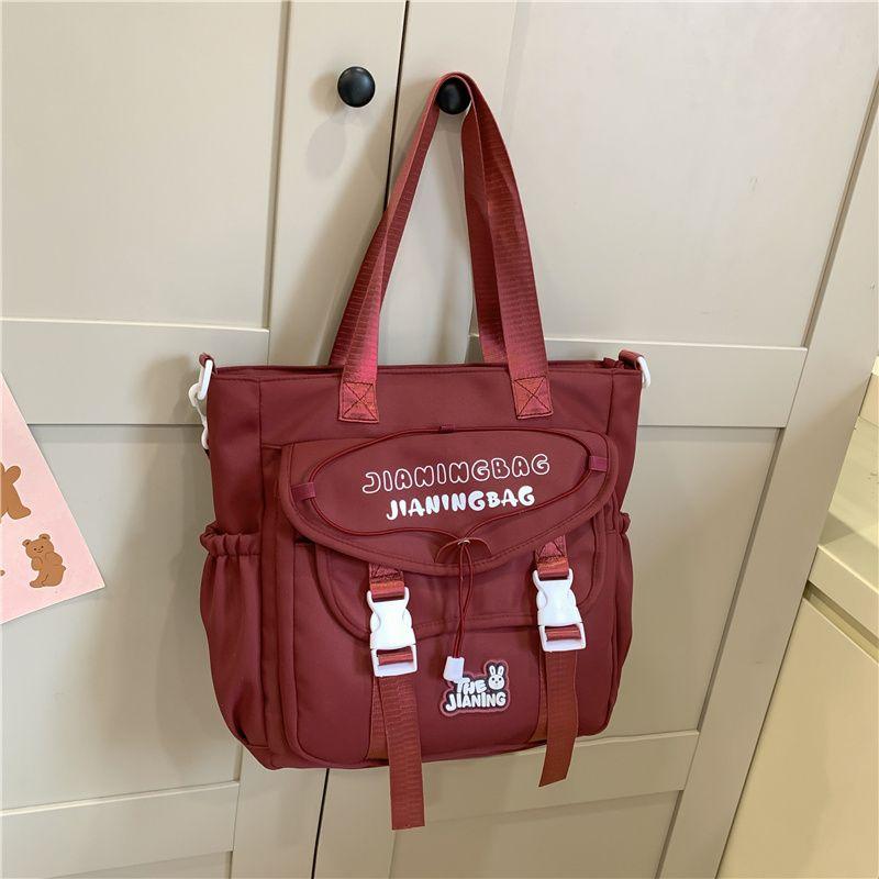 1pcs / 2 Pcs School Bags for Teenage Girls Red Alphabet Cute Gift Students Bookbag Letters Travel Waterproof Bagpack