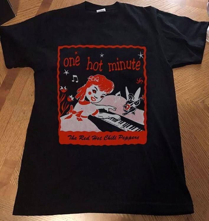 ВИНТАЖНАЯ Футболка Red Hot Chili Peppers One Hot Minute 96 Черная Мужская S-234XL A043 Унисекс Футболка