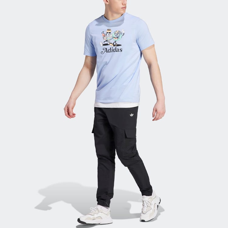 adidas Оригинальная футболка мужская светло-розово-синяя IT8187