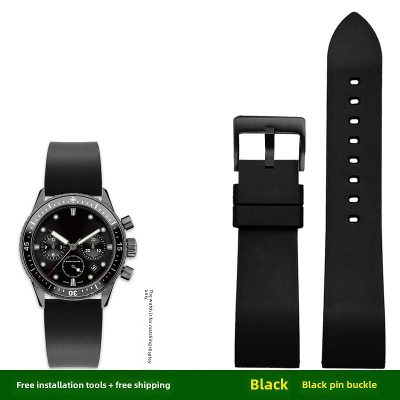 20 мм 23 мм Резиновый Ремешок Для Blancpain Fifty fathoms 5000 5015 5066 5200 Быстросъемный Ремешок Для часов Для мужчин женщин универсальный Браслет