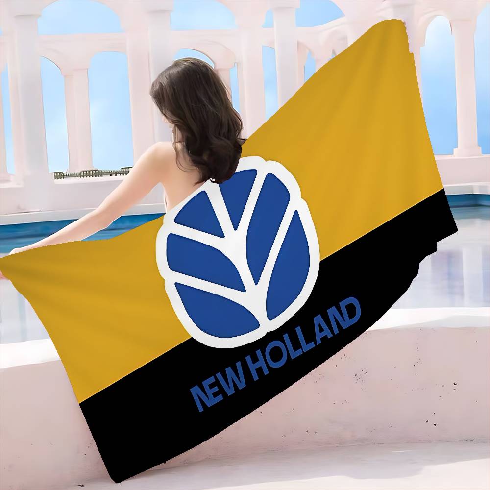 New Holland Logo Beach Towel Colorful Bath Towels for Girl Microfiber Quick Dry Sand Free Beach Yoga Spa Gym Pool