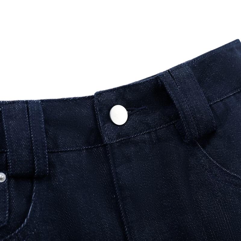 Женская джинсовая юбка А-силуэта с высокой талией, вымытая